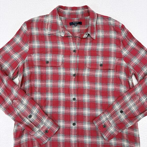 Madewell Tops - Madewell Flannel Shirt Women’s Size Small Red Plaid Button Front Top Long Sleeve